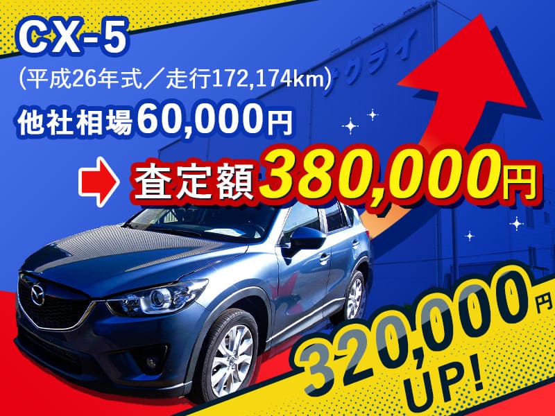CX-5査定額320,000円アップ