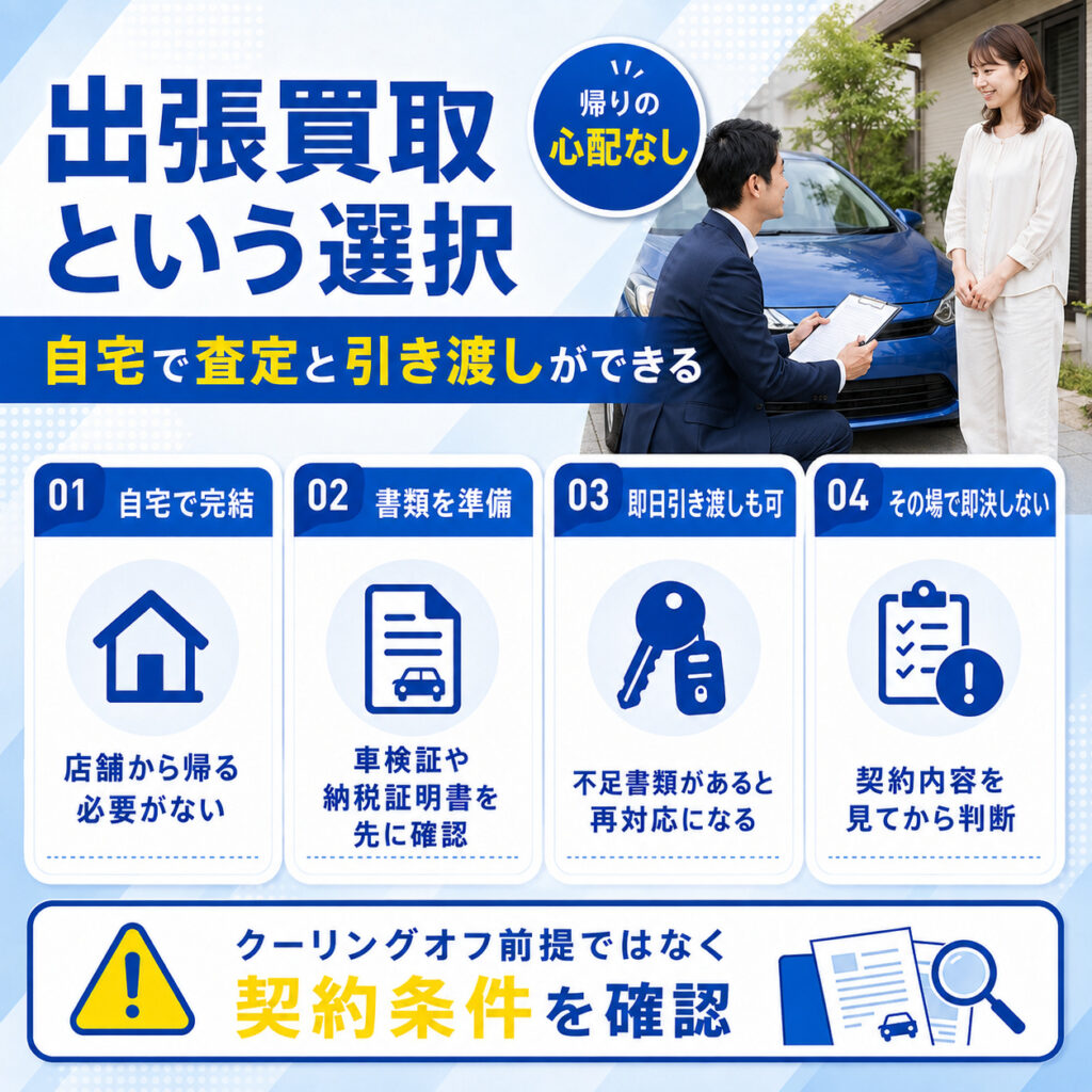 帰りに困るなら出張買取も選択肢になる