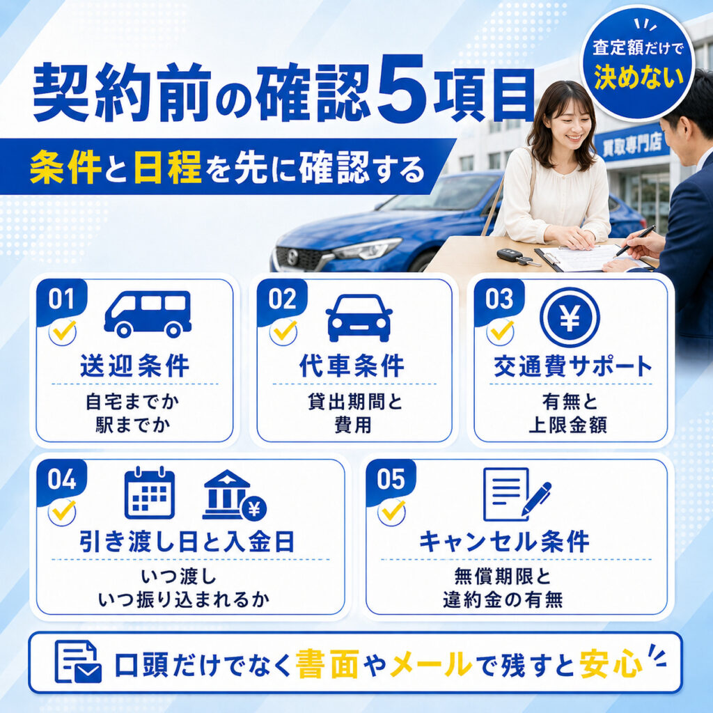 車の引き渡し前に確認したい5つの項目