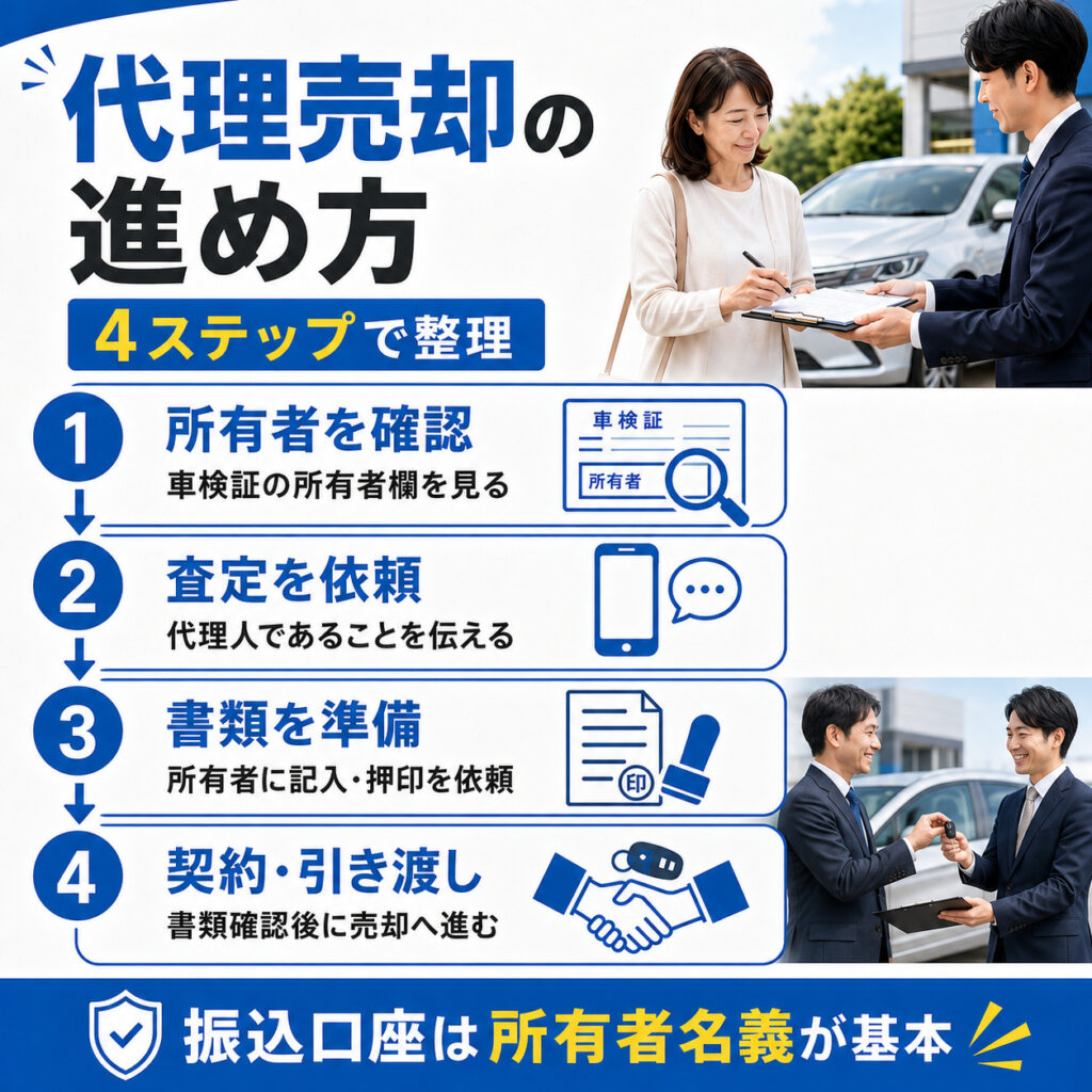 代理人での車買取をスムーズに進める手順
