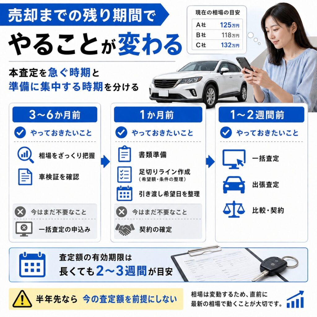 1か月先や3か月以上先に売る場合の動き方
