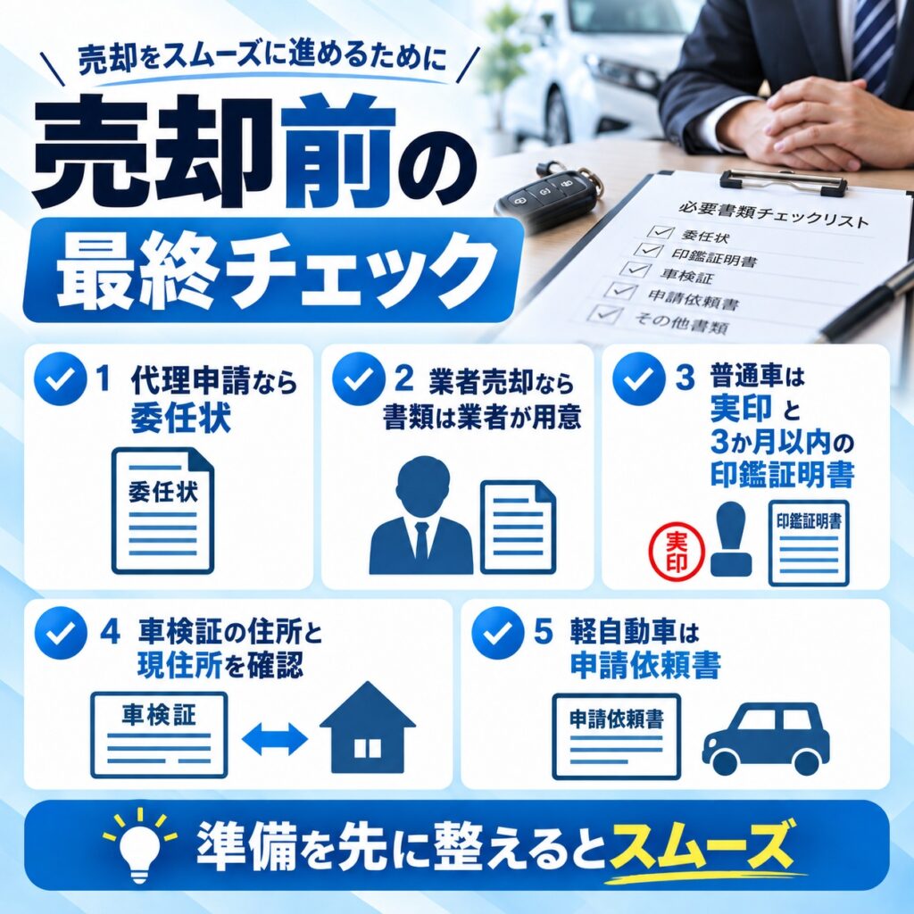 売却前の最終チェック
