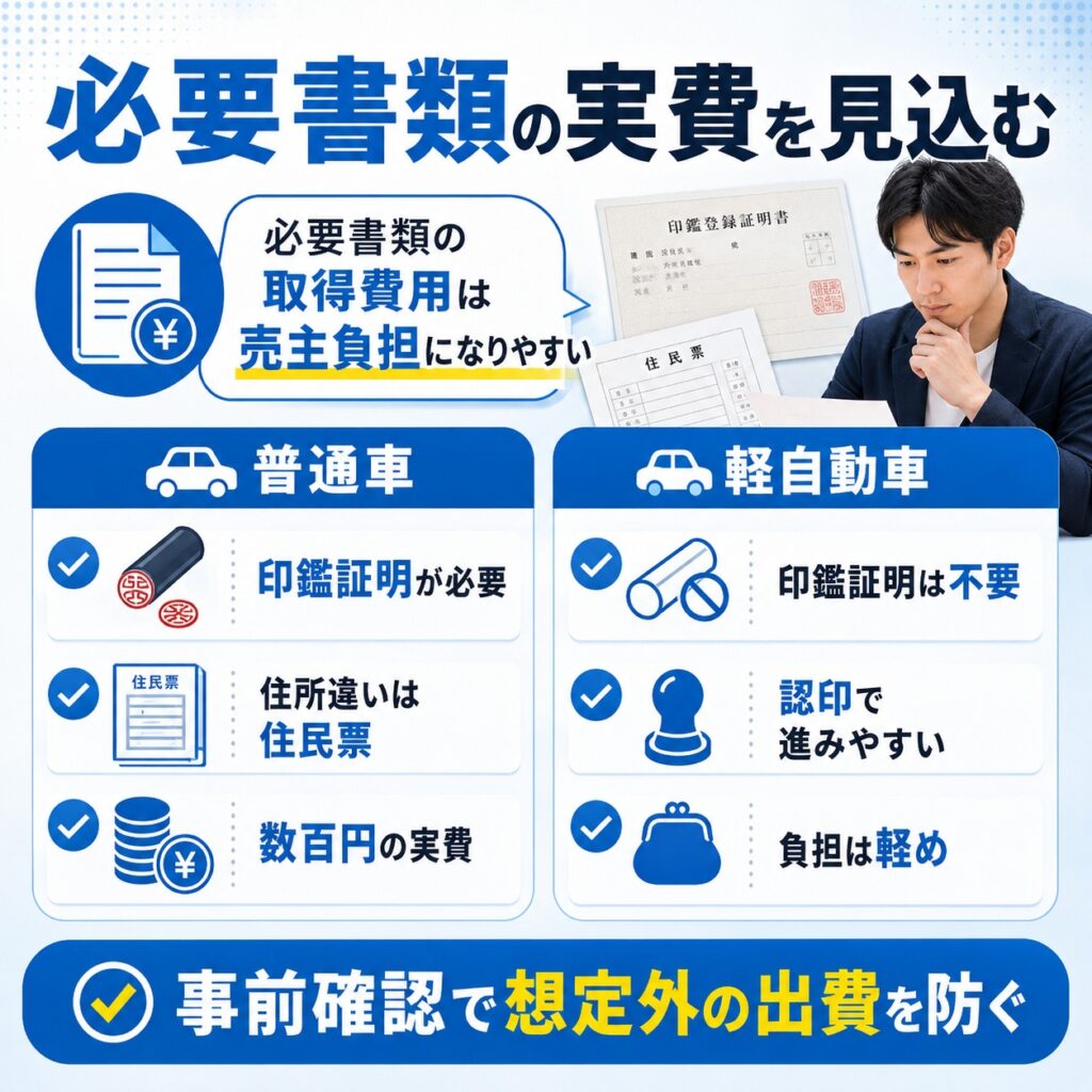 必要書類の取得費用は売主負担になりやすい