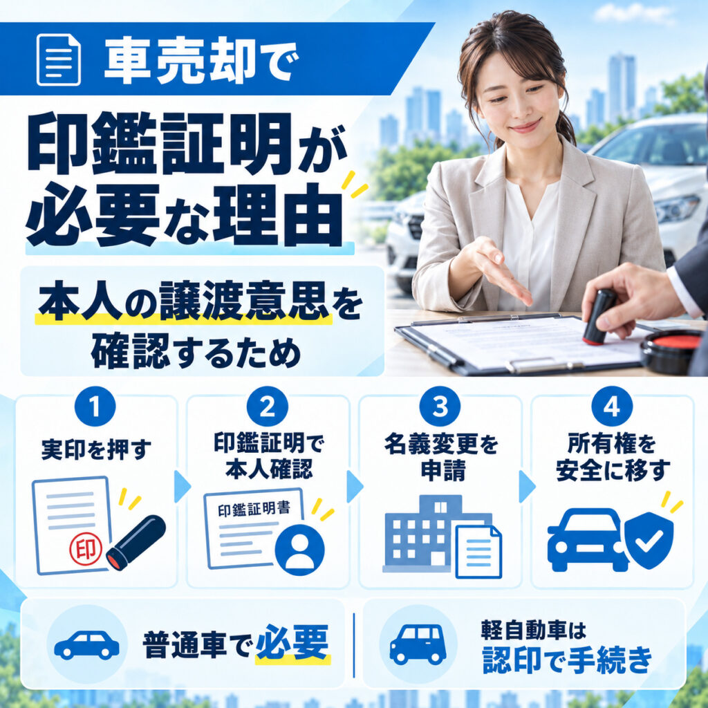 車売却で印鑑証明が必要な理由