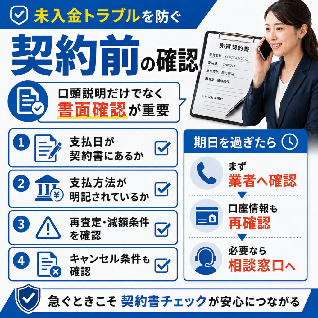 入金されないトラブルを避けるための確認事項