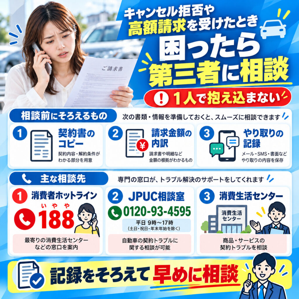 キャンセル拒否や高額請求を受けたときの対処