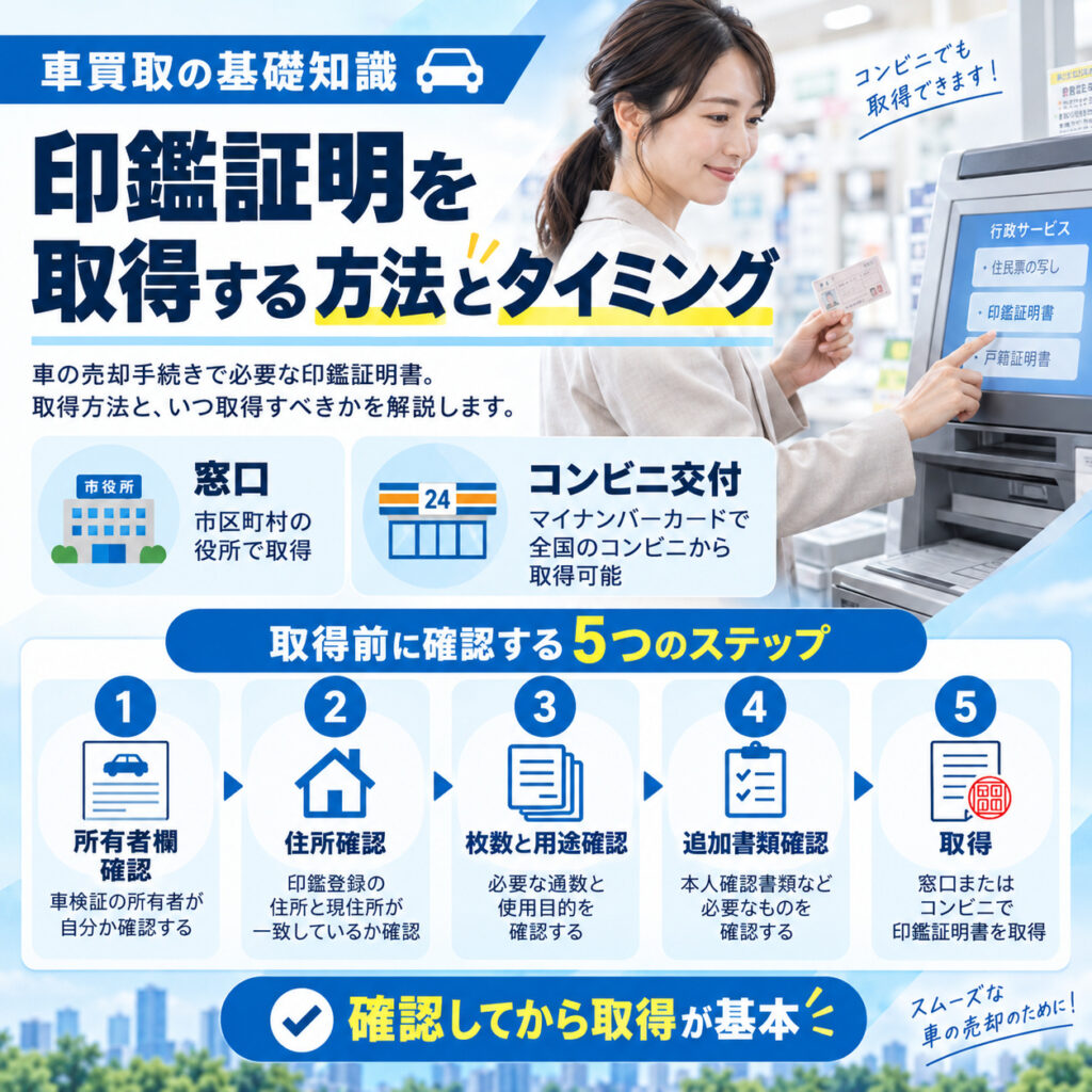 印鑑証明を取得する方法とタイミング