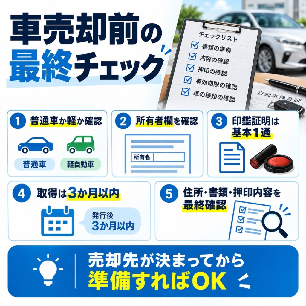 まとめ_車売却前の最終チェック