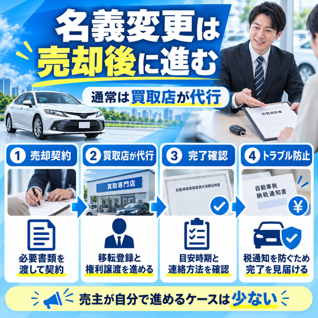 自賠責保険の名義変更は売却後に行われる