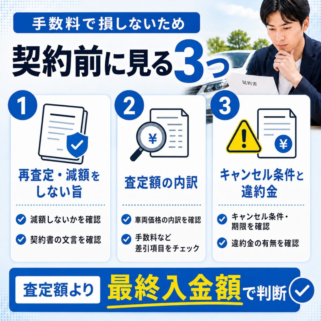 手数料で損しないため契約前に確認する3点