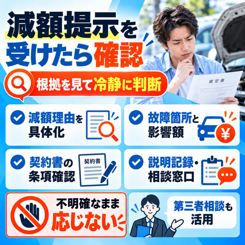 再査定や減額を提示されたときの確認手順