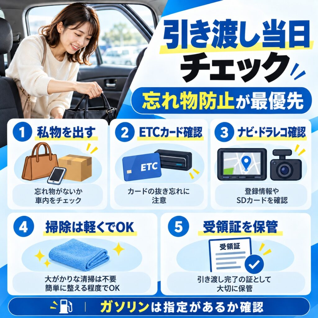 車を引き渡す当日にやること