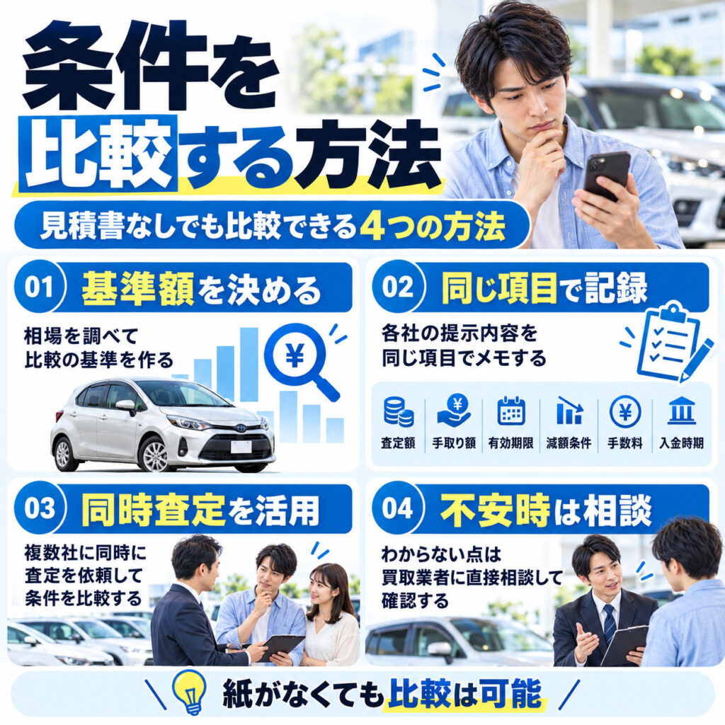 見積書が出ない場合でも条件を比較する方法