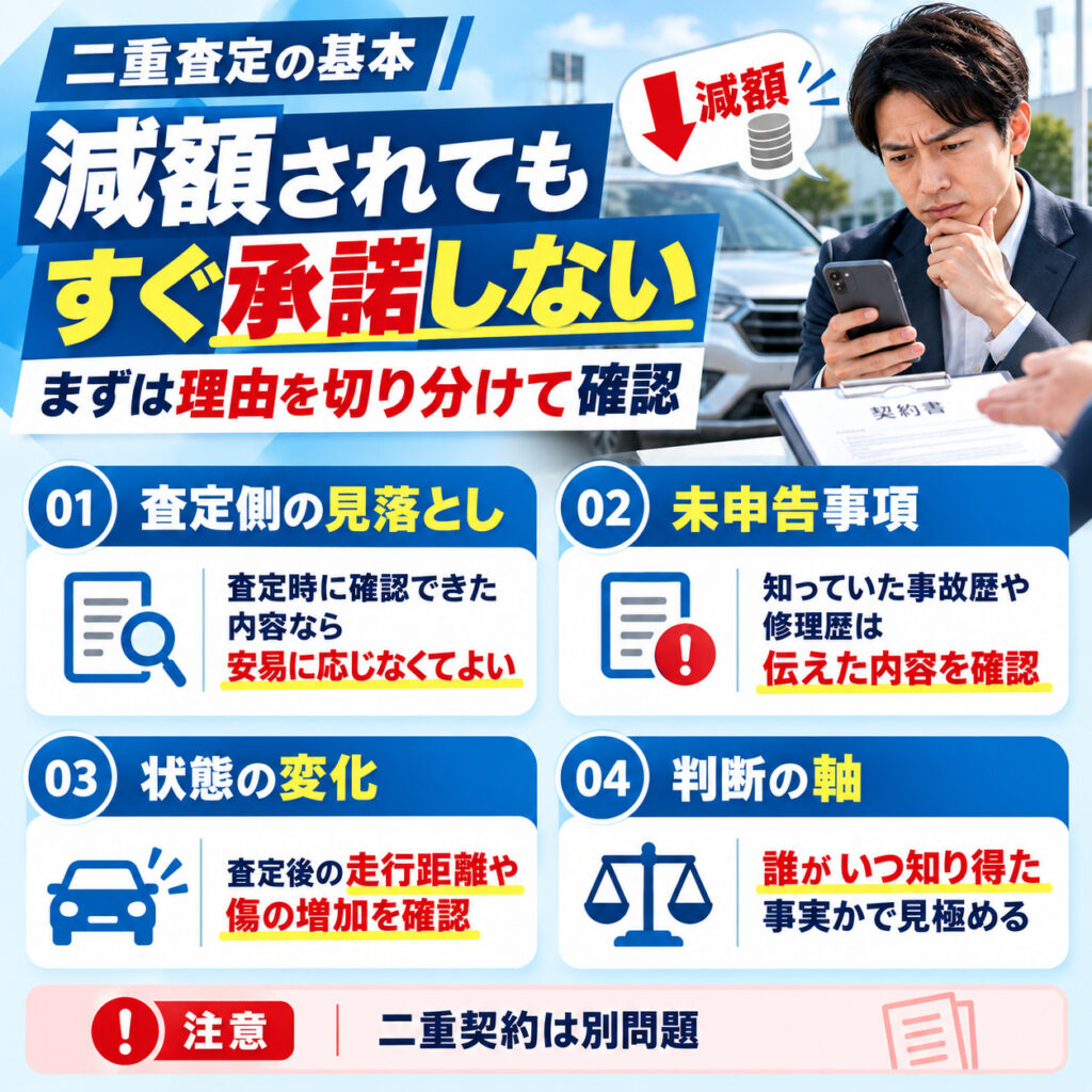 二重査定で減額されてもすぐ承諾する必要はない