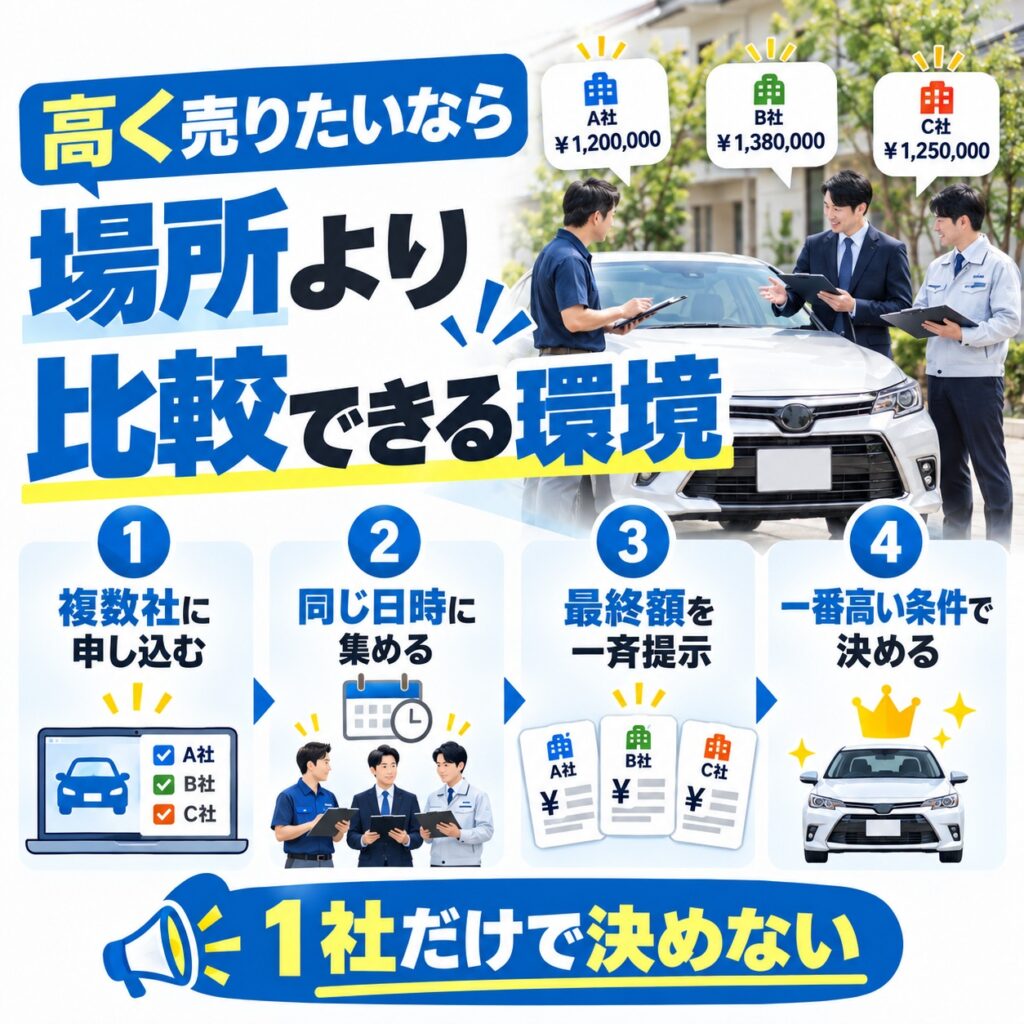 高く売るための複数社比較